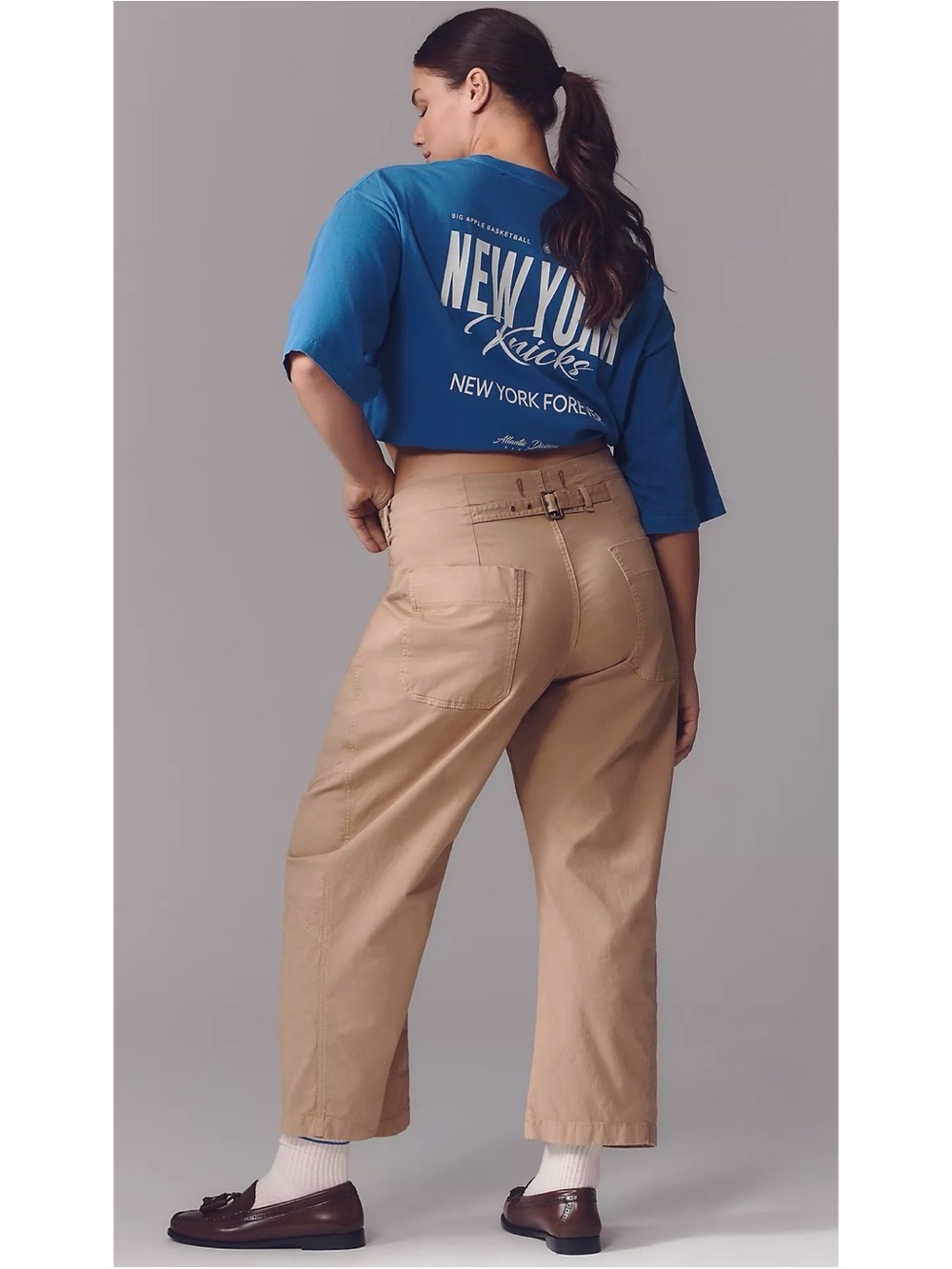 Pilcro Anthropologie The Arin Mid-Rise Button Front Barrel Pants Linen Blend 24W - Picture 2 of 12